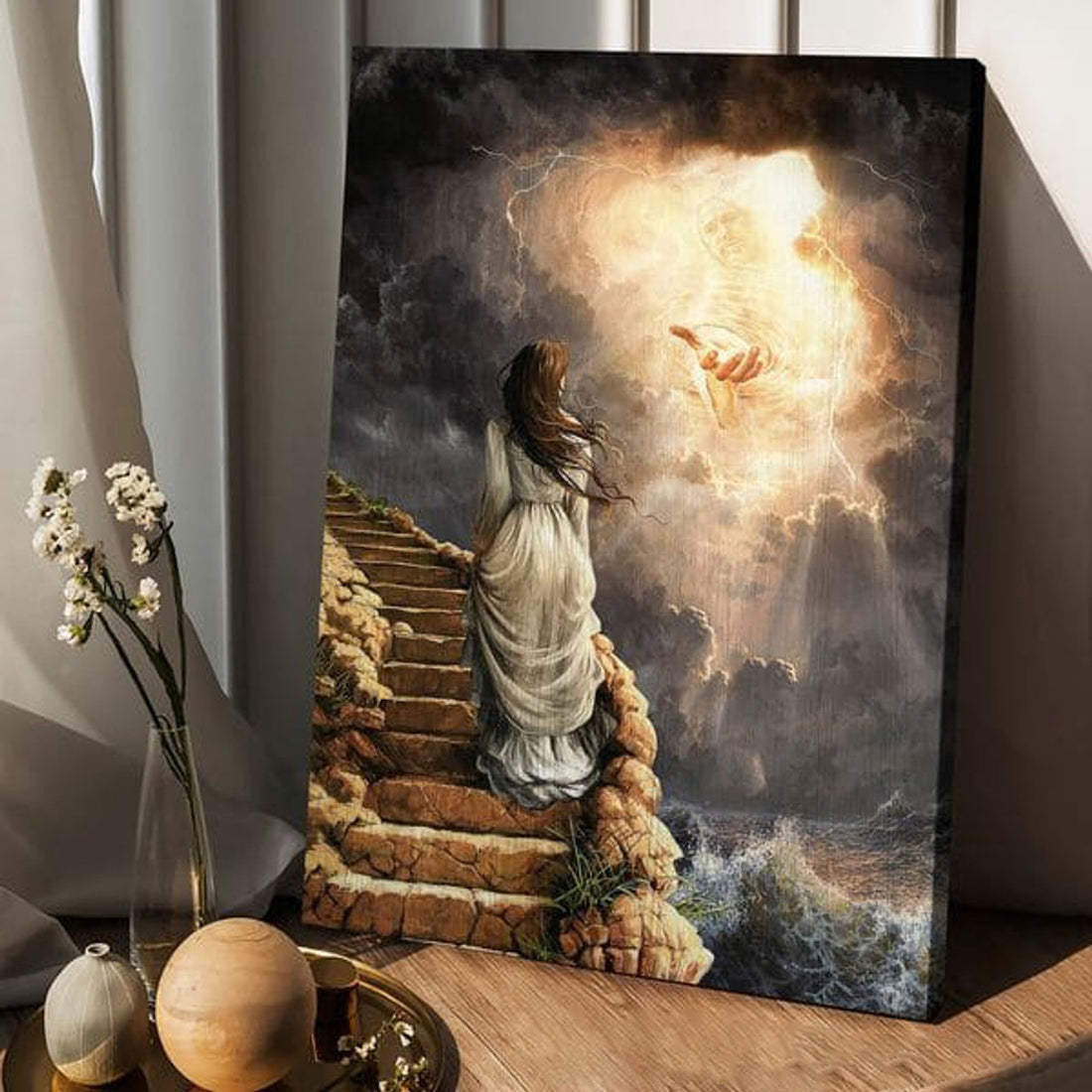The Girl And God, God Lover, Jesus Poster, Poster Decor Poster and Canvas