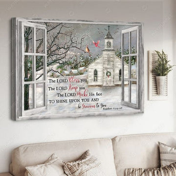 The Lord Bless You The Lord Help You The Lord Make His Face To Shine Upon You, Window Decor Poster and Canvas