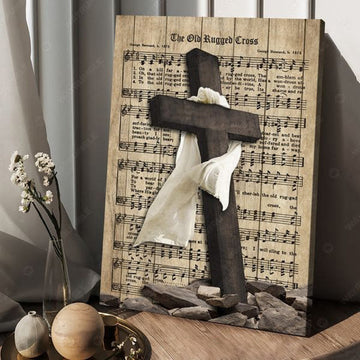 The Old Rugged Cross, God Cross, Music Sheet, Poster Decor Poster and Canvas