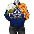 FUNSTUFFPRINT The Philippines Women's Bomber Jacket - Filipino Sampaguita - 3D Bomber Jacket