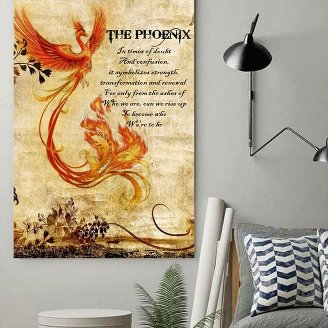 The Phoenix, In Times Of Doubt, And Confusion, It Symbolizes Strength Poster and Canvas