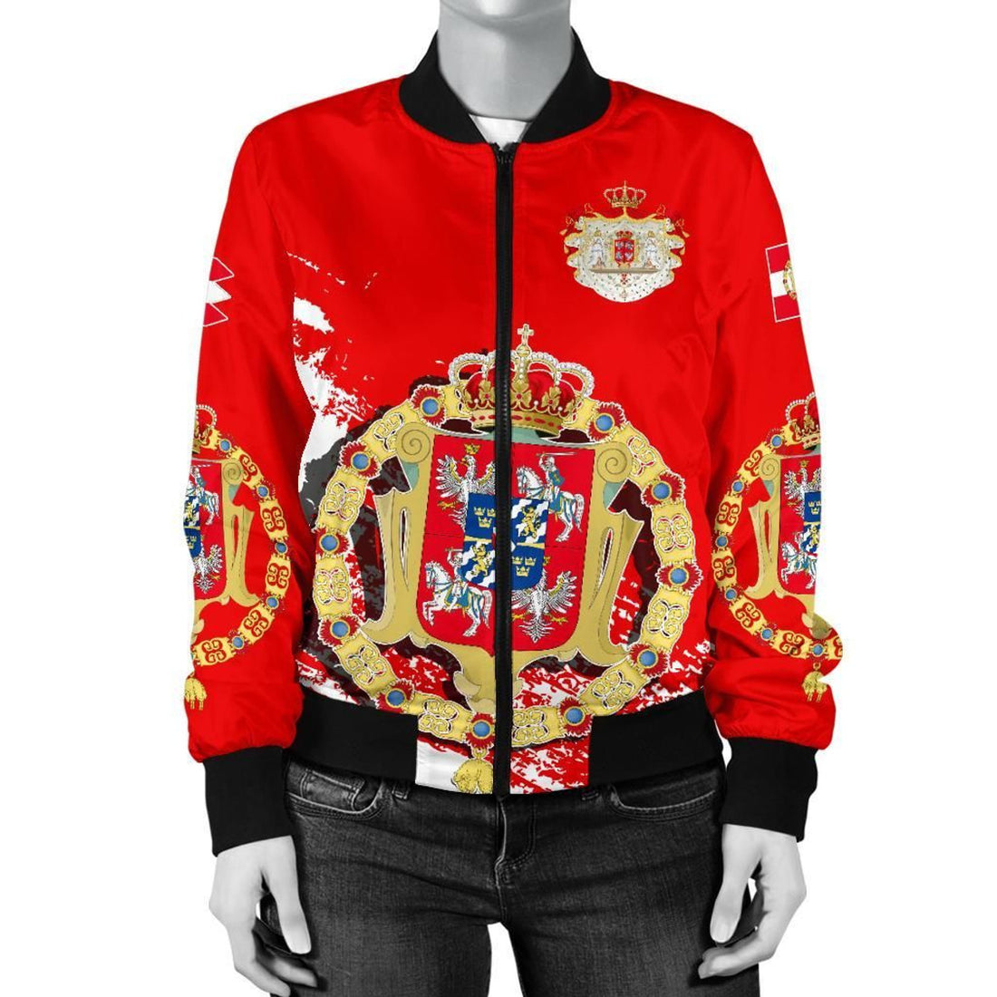 FUNSTUFFPRINT The Polish-Lithuanian Commonwealth Women's 3D Bomber Jacket