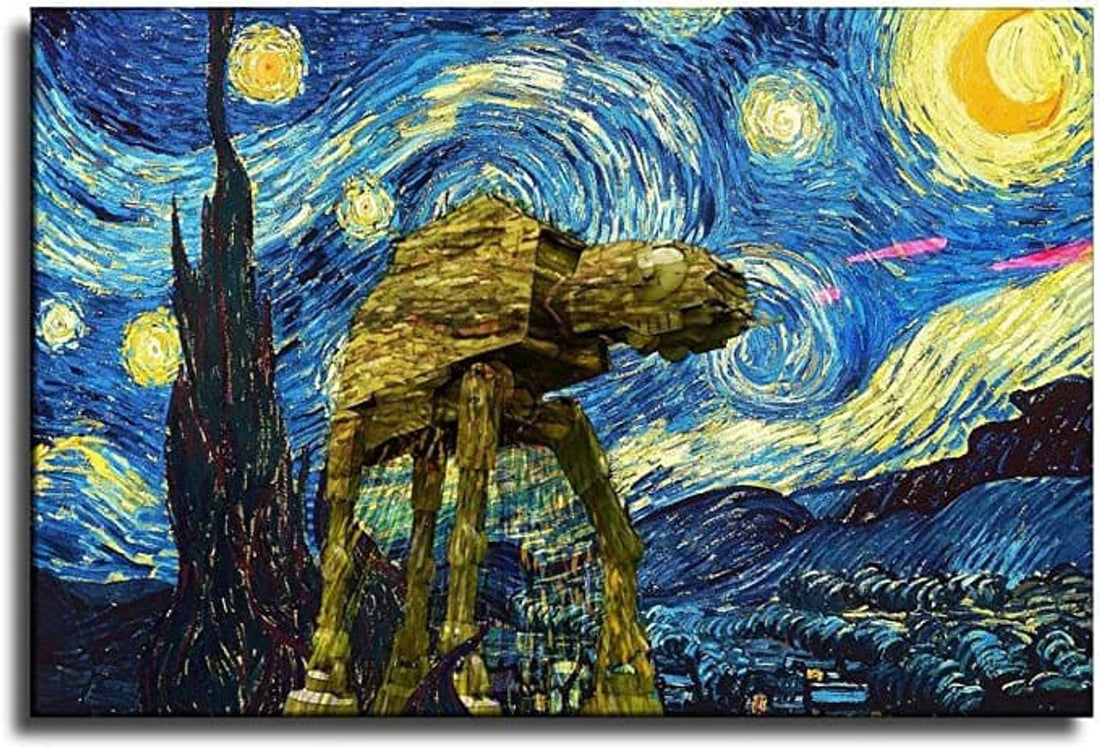 The Starry Night, Vincent van Gogh Art Poster and Canvas