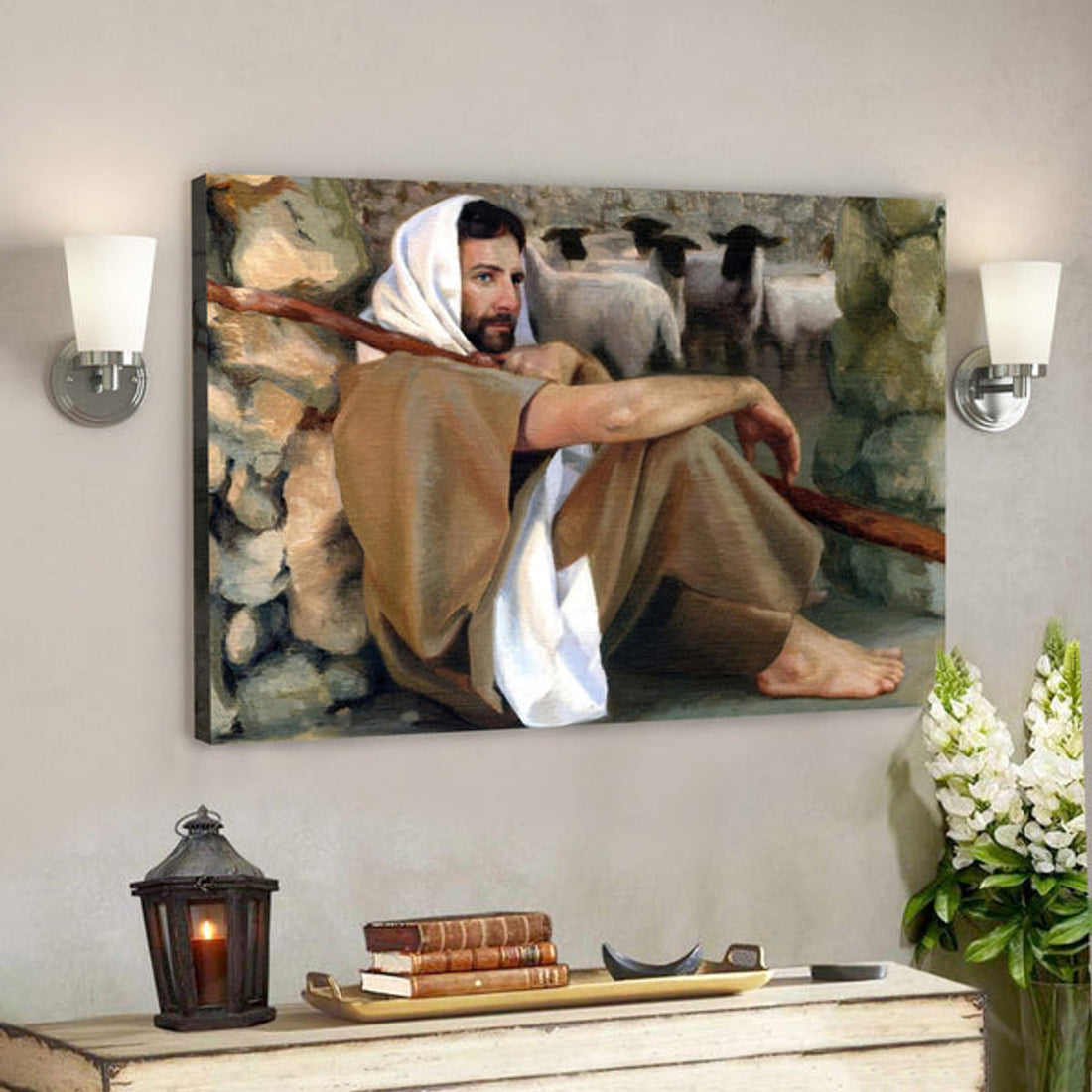 The Gate - Jesus Wall Pictures - Jesus Canvas Painting - Jesus Poster - Jesus Canvas - Christian Gift 