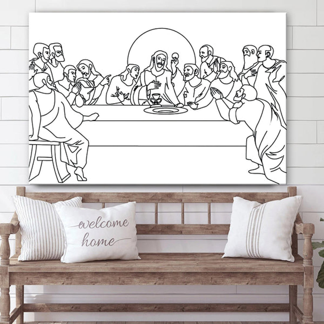 The Last Supper Canvas Wall Art - Christian Wall Posters 