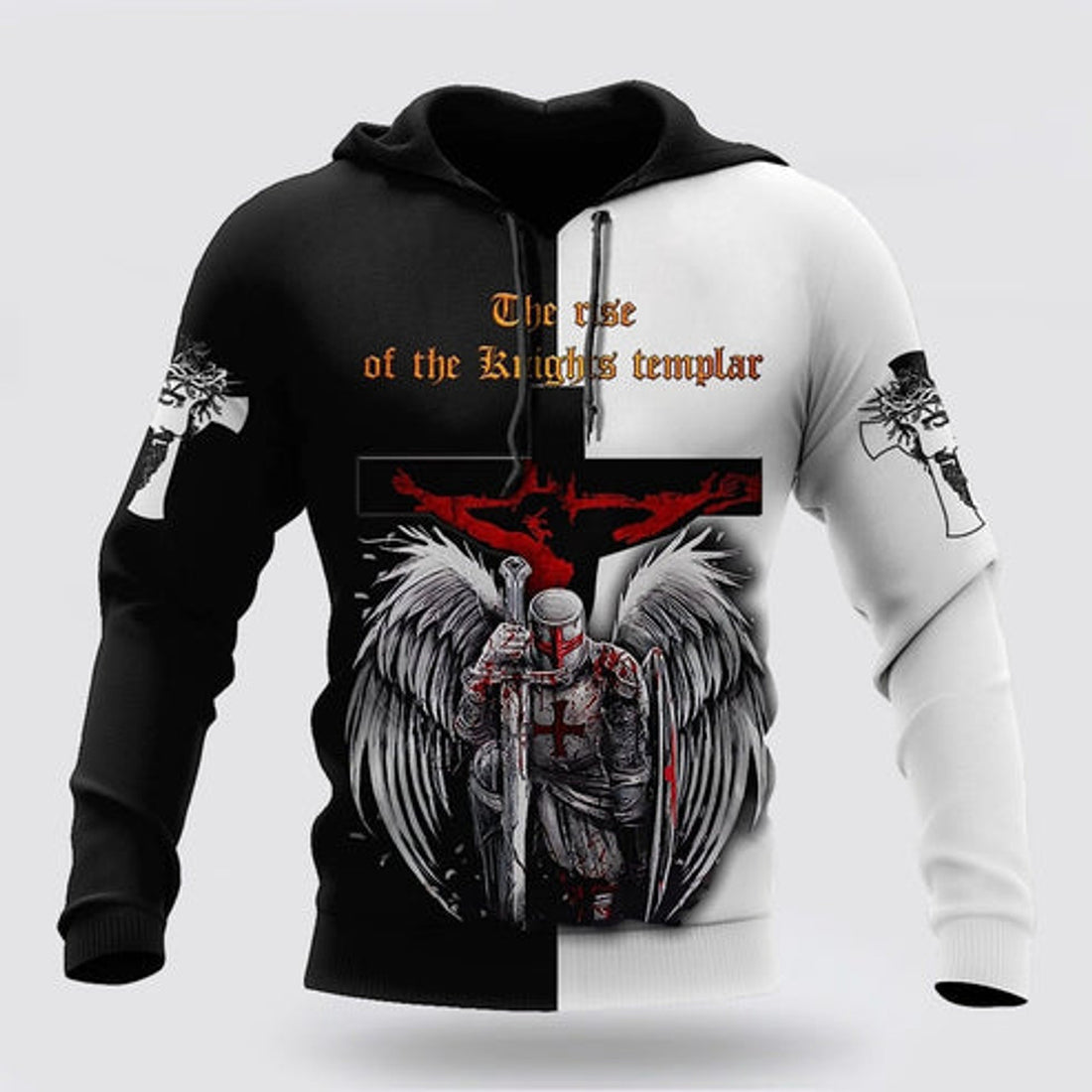FUNSTUFFPRINT 3D The Rise Of Knight Templar 3D Hoodie and Zip Hoodie