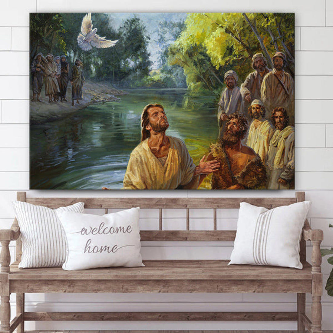The Baptism Of Jesus Canvas Pictures - Jesus Christ Canvas Art - Christian Wall Canvas