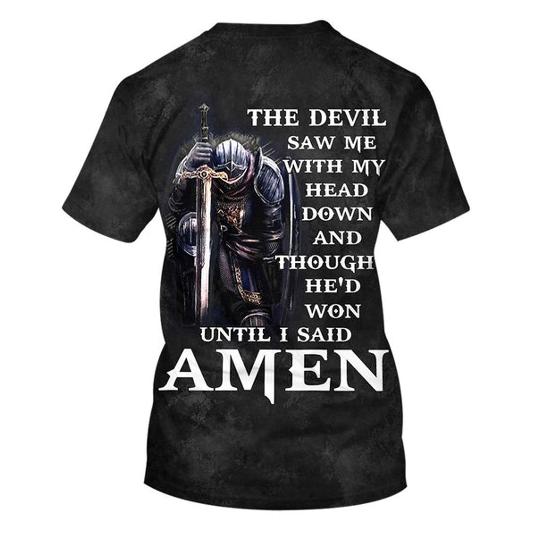 FUNSTUFFPRINT The Devil Saw Me With My Head Down And Though He'd Won Christian 3D T-shirt