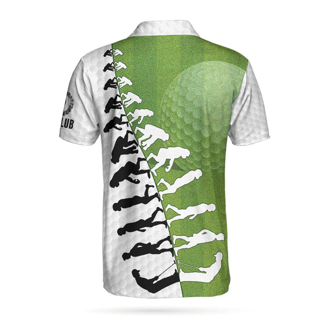 The Evolution Of Golfer Through Generations Golf Polo Shirt, White And Green Golf Shirt For Men