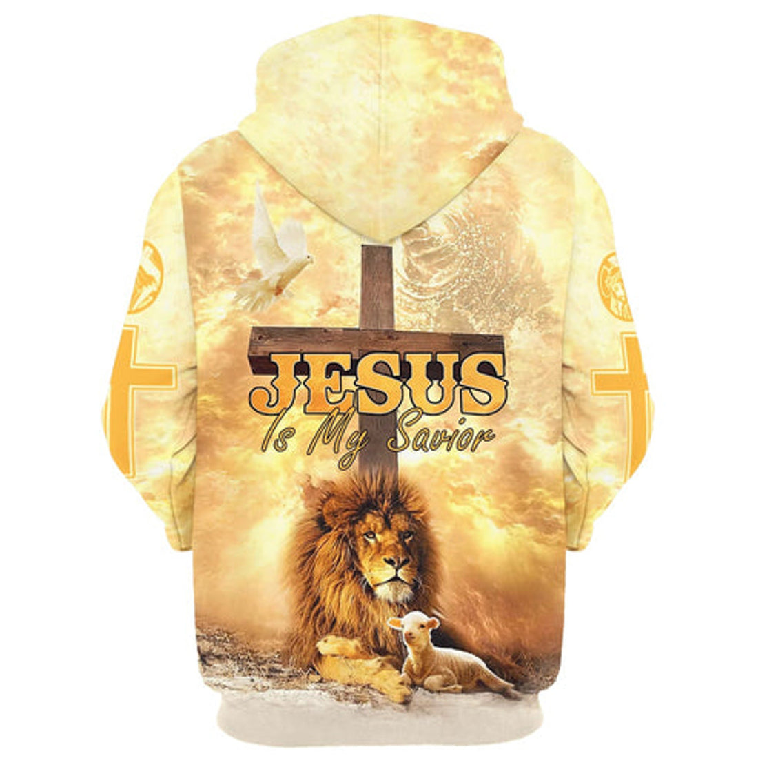 FUNSTUFFPRINT 3D The Hand Of Jesus Lion And Lamb Hoodie Jesus Is My Savior Hoodies Jesus 3D Hoodie and Zip Hoodie