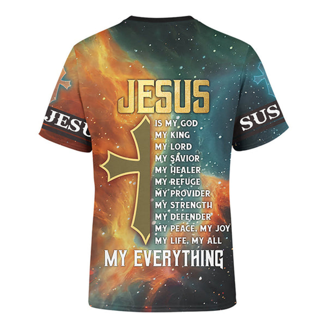 FUNSTUFFPRINT The King Jesus Lion 3d Unisex Shirt - Christian 3D T-shirt