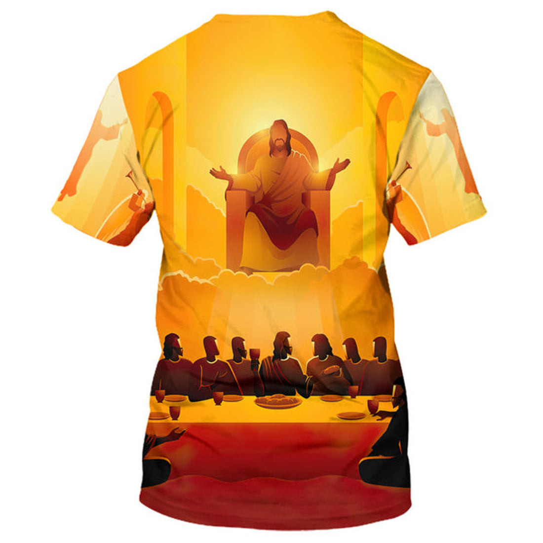 FUNSTUFFPRINT The Last Supper Christian 3D T-shirt