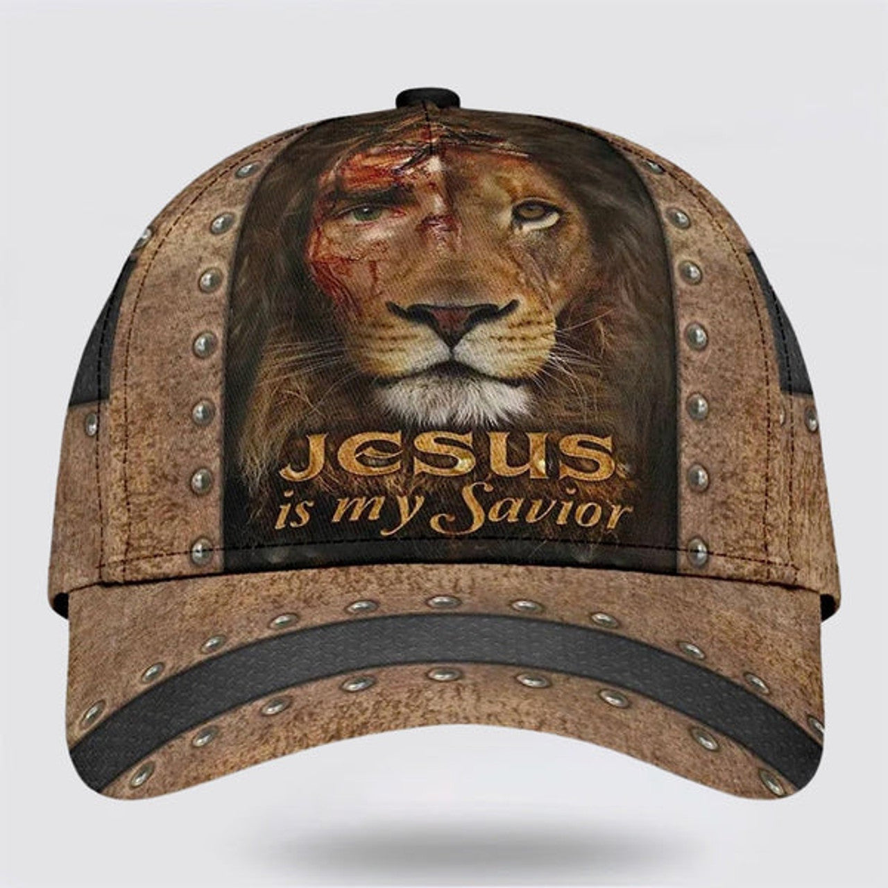 FUNSTUFFPRINT The Lion Jesus Is My Savior Classic Hat All Over Print - Christian Hats for Men and Women