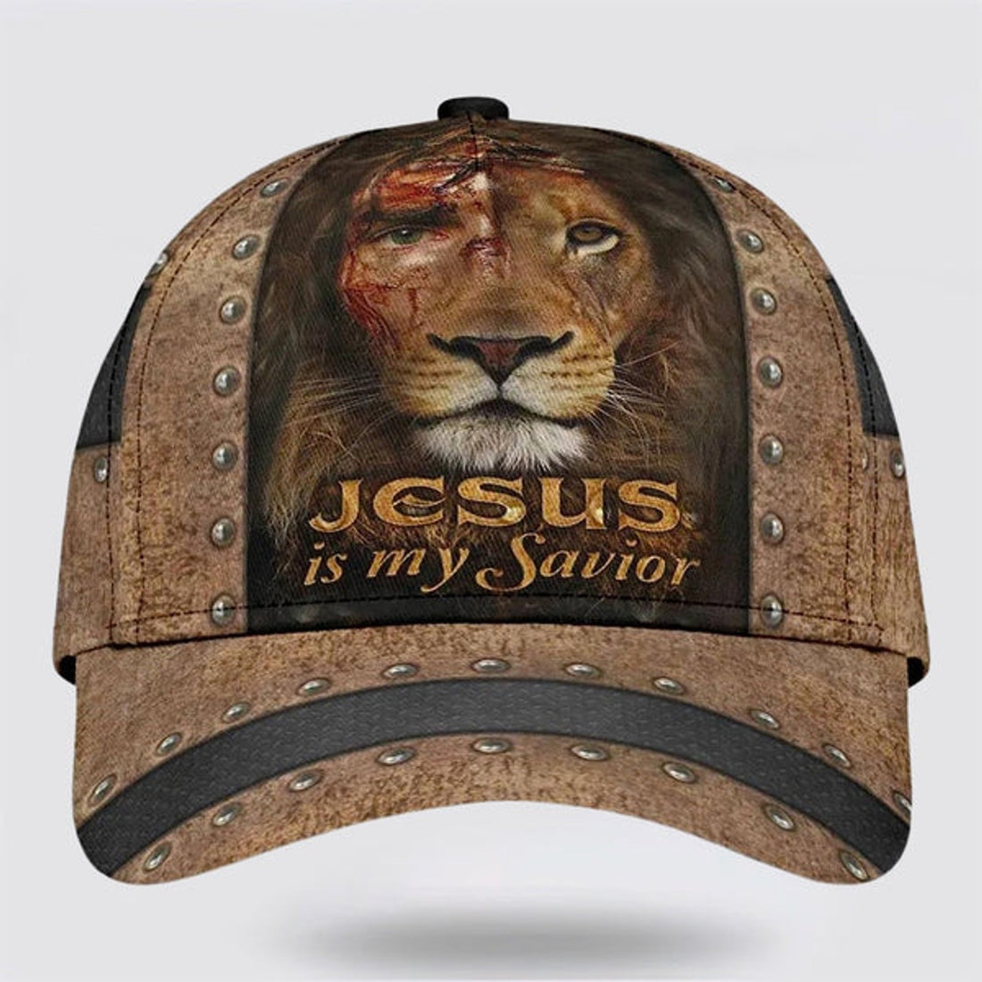 FUNSTUFFPRINT The Lion Jesus Is My Savior Classic Hat All Over Print - Christian Hats for Men and Women
