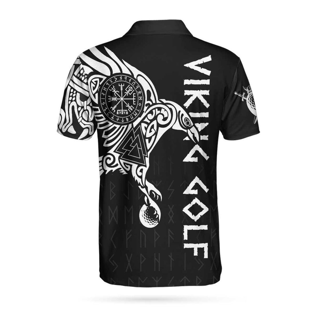 Custom The Raven Tattoo Art Viking Golf Custom Polo Shirt, Cool Shirt Design For Golf Lovers, Gift For Golfers - Perfect Gift For Men