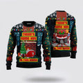 FUNSTUFFPRINT Theres Some Hos In This House Santa Claus Ugly Christmas Sweater – Christmas Gifts For Frends Ugly  Sweater