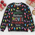 FUNSTUFFPRINT Custom This Is My Christmas Movie Watching Ugly Sweater