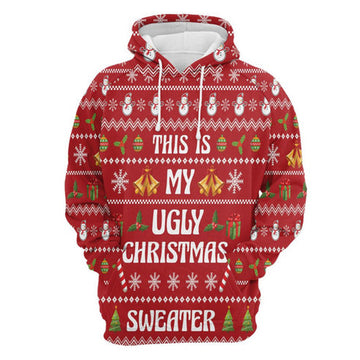 FUNSTUFFPRINT 3D This Is My Ugly Christmas All Over 3D Hoodie and Zip Hoodie
