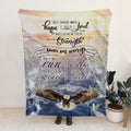 FUNSTUFFPRINT Sherpa Fleece Blanket - Those Who Hope In The Lord Will Renew Their Strength Isaiah 40:31 Bible Verse Blanket