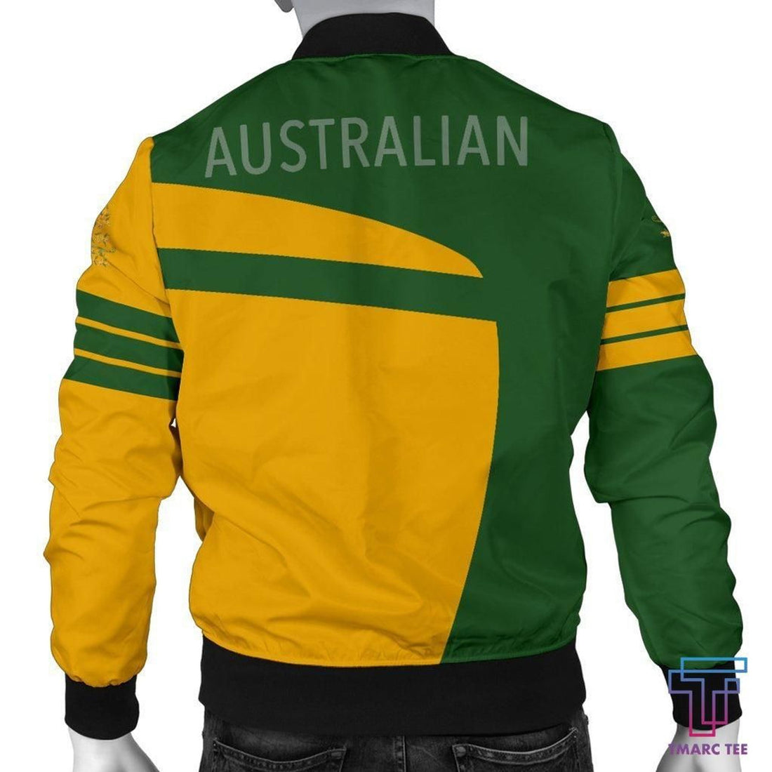 FUNSTUFFPRINT Tmarc Tee Australia Sport Men's 3D Bomber Jacket - Premium Style 3D Bomber Jacket