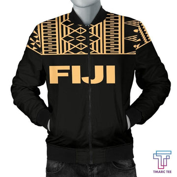 FUNSTUFFPRINT Tmarc Tee Fiji Bomber Jacket - Polynesian Gold Version - 3D Bomber Jacket
