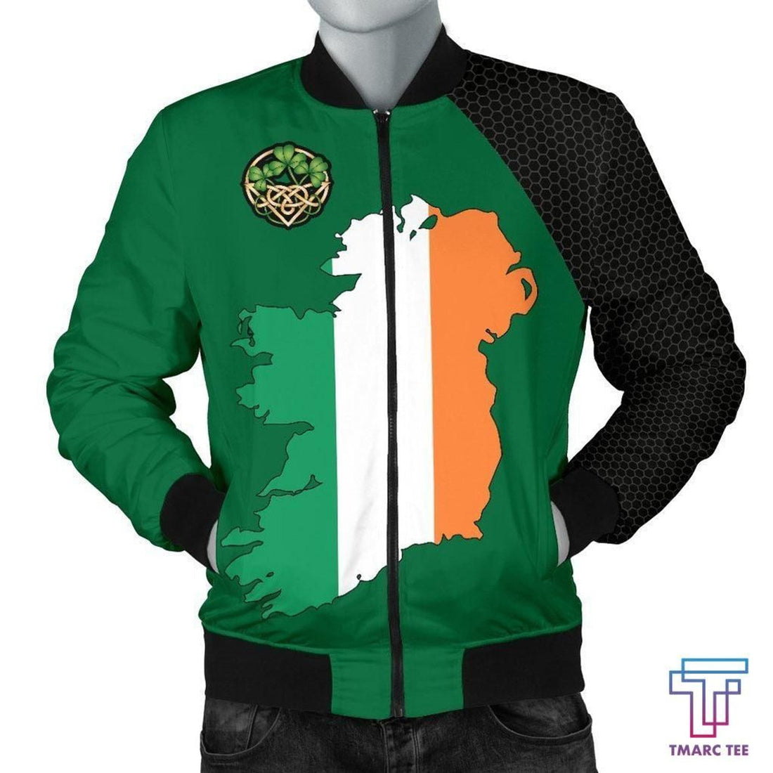 FUNSTUFFPRINT Tmarc Tee Ireland Map Special Mens 3D Bomber Jacket