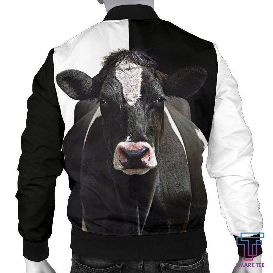 FUNSTUFFPRINT Tmarc Tee Men's 3D Bomber Jacket - Dairy Cow 3D Bomber Jacket