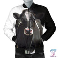 FUNSTUFFPRINT Tmarc Tee Men's 3D Bomber Jacket - Dairy Cow 3D Bomber Jacket
