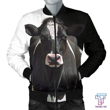 FUNSTUFFPRINT Tmarc Tee Men's 3D Bomber Jacket - Dairy Cow 3D Bomber Jacket