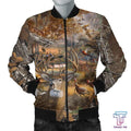 FUNSTUFFPRINT Tmarc Tee Men's 3D Bomber Jacket - Hunting Camo 3D Bomber Jacket