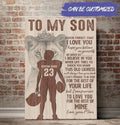 Custom To My Son, Never Forget That, I Love You, I Hope You Believe In Yourself, As Much As I Believe In You, When Life Tries To Know You Down, This Old Lioness Poster and Canvas