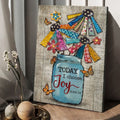 Today I Choose Joy, Butterfly Flower, Poster Decor Poster and Canvas