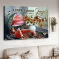 Today I Choose Joy, Butterfly Flower, Melon Fruit Poster and Canvas