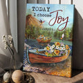 Today I Choose Joy, Hummingbird Flower, Poster Decor Poster and Canvas
