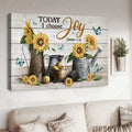 Today I Choose Joy, Sunflower Lover, Wall Art Decor Poster and Canvas