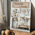 Today I Choose Joy, Window Decor, Wall Art Poster Poster and Canvas
