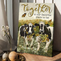 Together Is Out Favorite Place To Be, Dairy Cow, Butterfly Cow Poster and Canvas