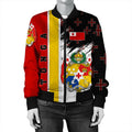 FUNSTUFFPRINT Tonga Coat Of Arms Women's Bomber Jacket - Flag Style JH 3D Bomber Jacket