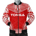FUNSTUFFPRINT Tonga Flag Polynesian Chief Men's Bomber Jacket - 3D Bomber Jacket