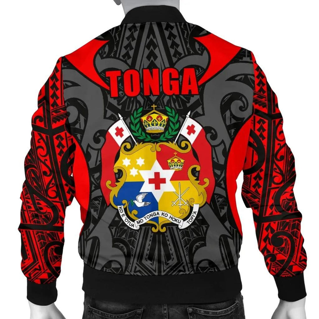 FUNSTUFFPRINT Tonga Jacket - Kingdom of Tonga Men's Bomber 3D Bomber Jacket