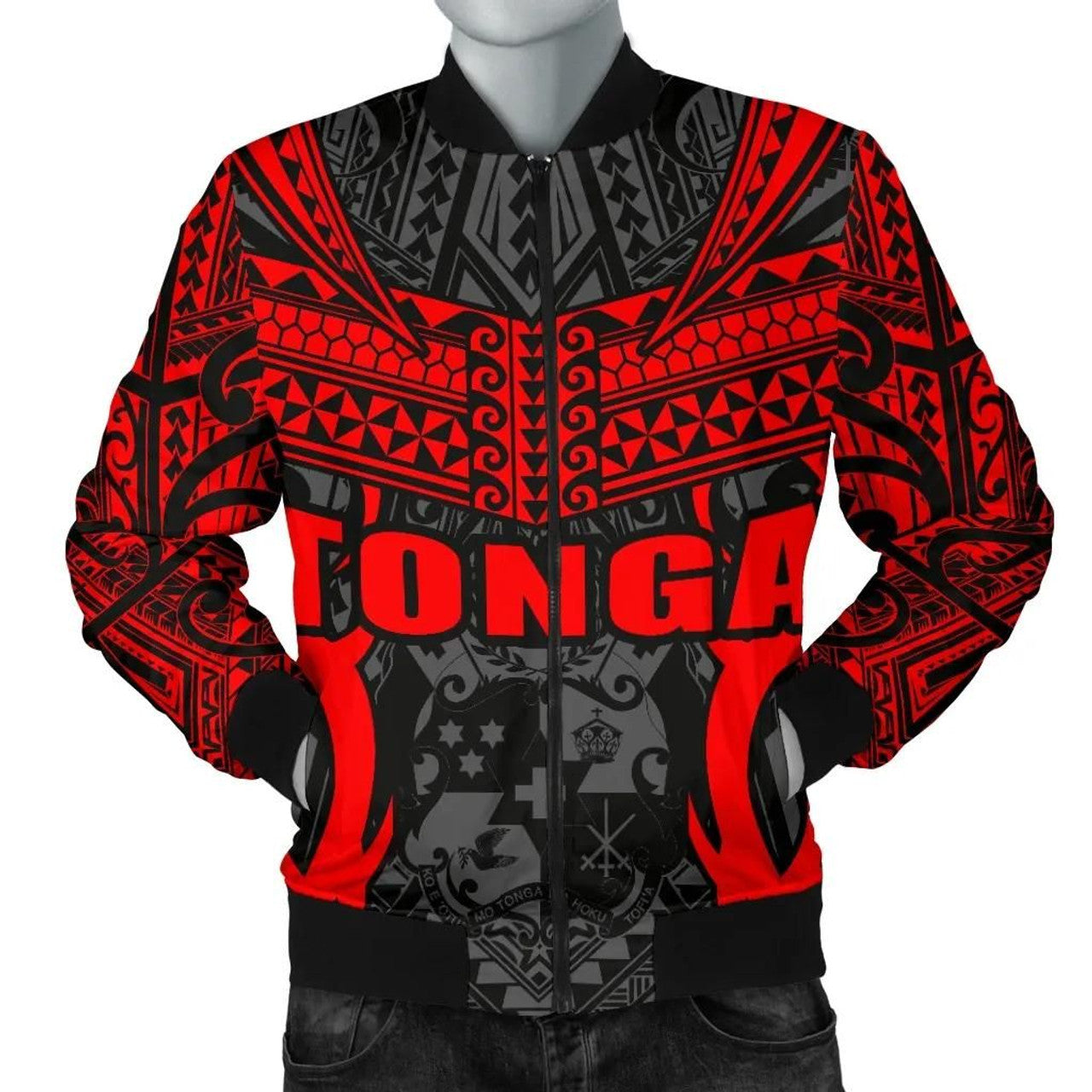 FUNSTUFFPRINT Tonga Jacket - Kingdom of Tonga Men's Bomber 3D Bomber Jacket