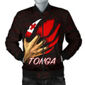 FUNSTUFFPRINT Tonga Men's Bomber Jacket - Tonga In Me (Red) - 3D Bomber Jacket