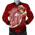 FUNSTUFFPRINT Tonga Men's Bomber Jackethark Coat Of Arms 3D Bomber Jacket