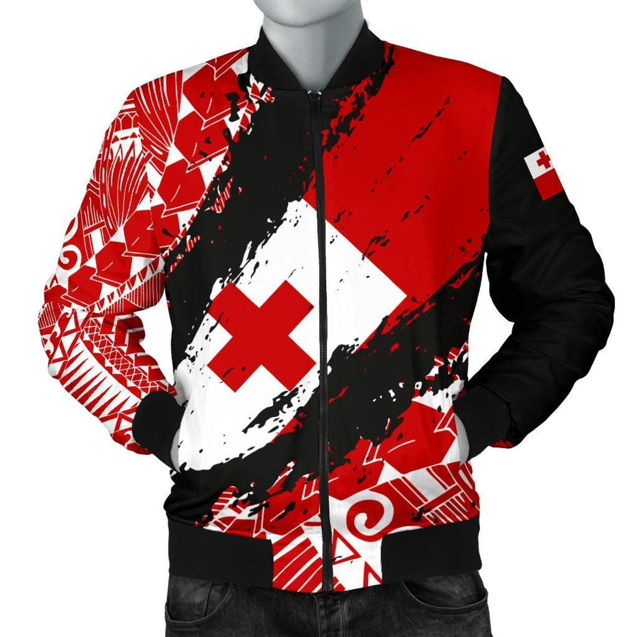 FUNSTUFFPRINT Tonga Men's bomber Jacket - Nora Style 3D Bomber Jacket