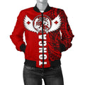 FUNSTUFFPRINT Tonga Polynesian Women's Bomber Jacket - Tonga Wings - 3D Bomber Jacket