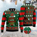 FUNSTUFFPRINT Too Cute For The Naughty List Ugly Christmas Sweater, Christmas Sweater, Ugly Sweater, Funny Xmas Sweaters Ugly Sweater