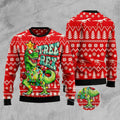 FUNSTUFFPRINT Tree Rex T-Rex Dinosaur Ugly Christmas Sweater, Xmas Tree Sweater, Christmas Sweater Ugly  Sweater