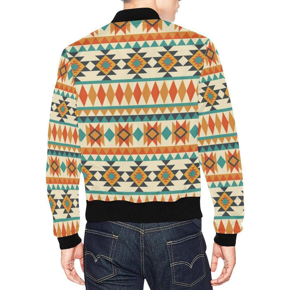 FUNSTUFFPRINT Tribal Native American Aztec Indians Navajo Print Mens 3D Bomber Jacket