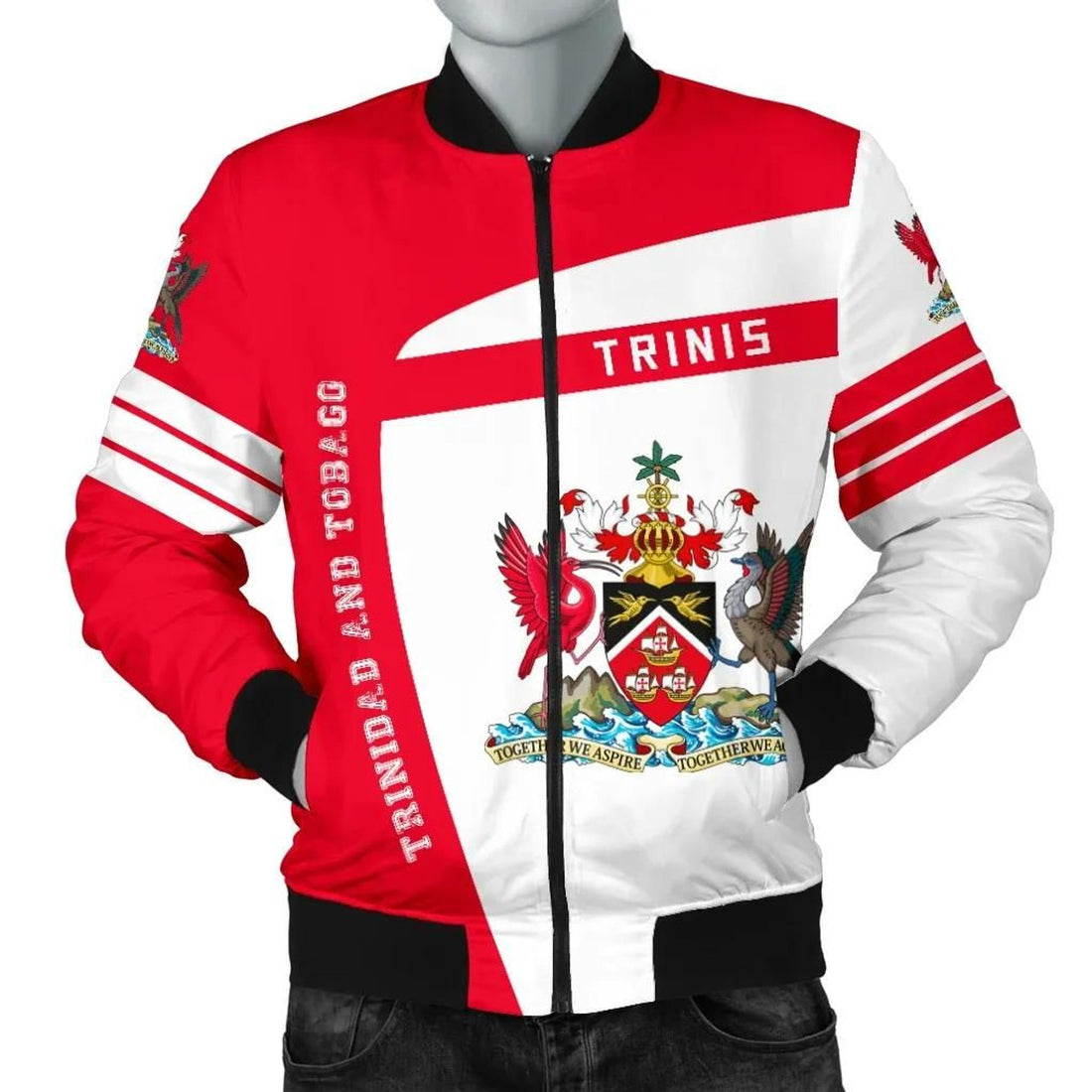 FUNSTUFFPRINT Trinidad And Tobago Sport Men's Bomber Jacket - Premium Style 3D Bomber Jacket