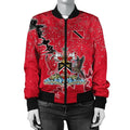 FUNSTUFFPRINT Trinidad and Tobago Christmas Coat Of Arms Women Bomber Jacket Style 3D Bomber Jacket